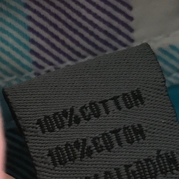 Urban Heritage Men’s Button down Plaid Blue/pink/purple skater Size XL - Picture 6 of 7